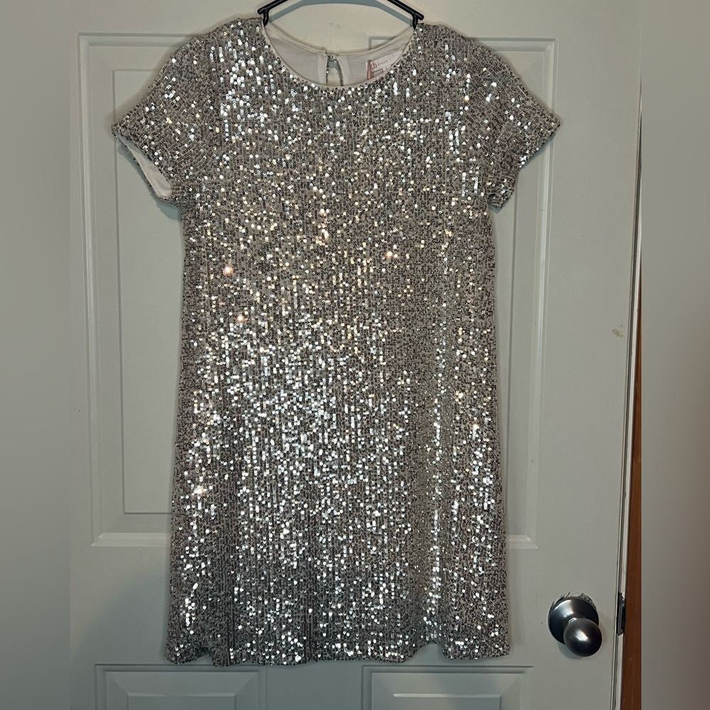 BNWT Silver GB girls brand dress! Sparkles like crazy!!
